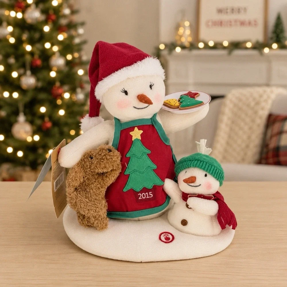 Hallmark Jingle Pals Time for Cookies 2015 Snowman Plush Animated Music‎ NWT